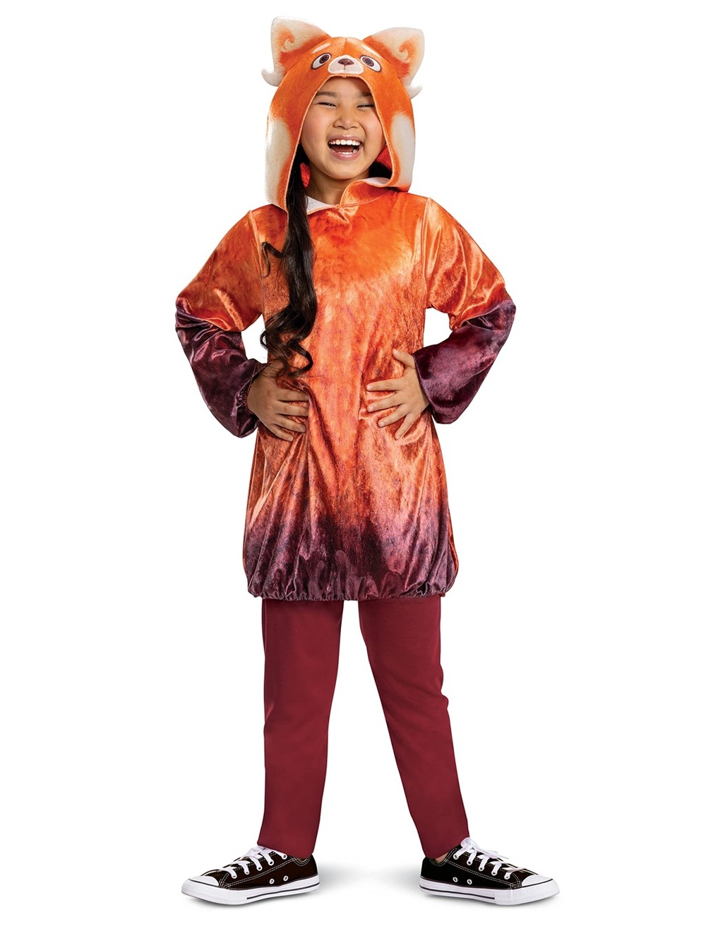 Kids Red Panda Costume Hooded Tunic and Pants and tail 3-4T turning red